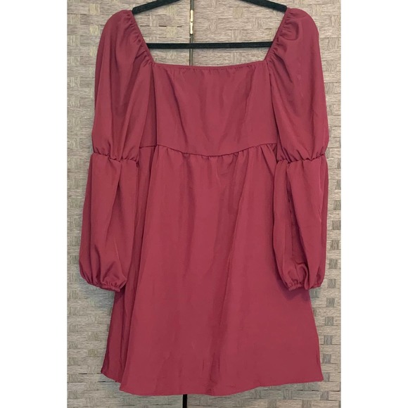 Square Neck Puff Sleeve Mini Dress- Size Medium - Picture 4 of 4